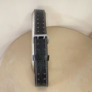 Vintage Gold's Gym Padded Leather Belt